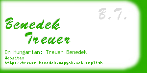 benedek treuer business card